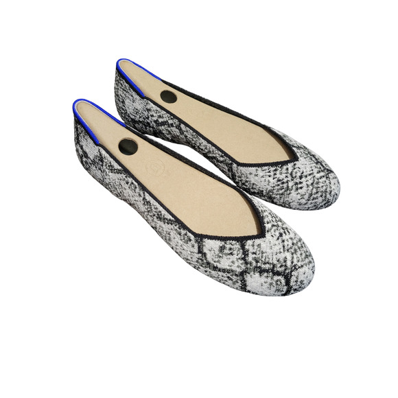 Rothy's the Flat in Python Shoe in Black Cream Grey, Sz 9.5 -- NWT/NIB - Picture 6 of 16